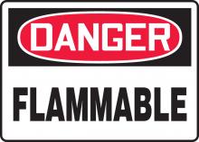 Accuform MCHL228VA - Safety Sign, DANGER FLAMMABLE, 7" x 10", Aluminum